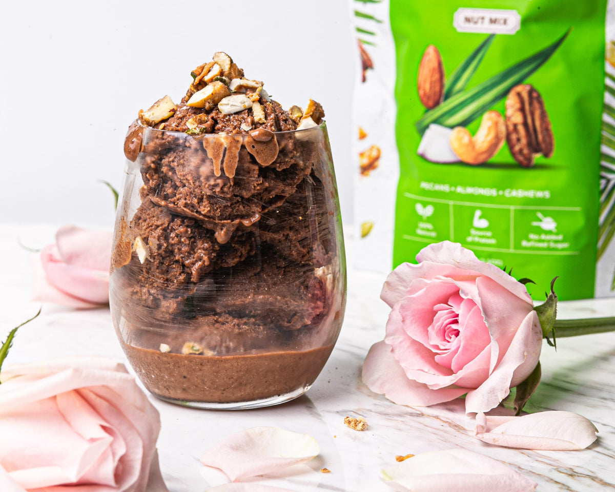 Chocolate Nice Cream with Pandan Coconut Nuts – Amazin Graze Hong Kong