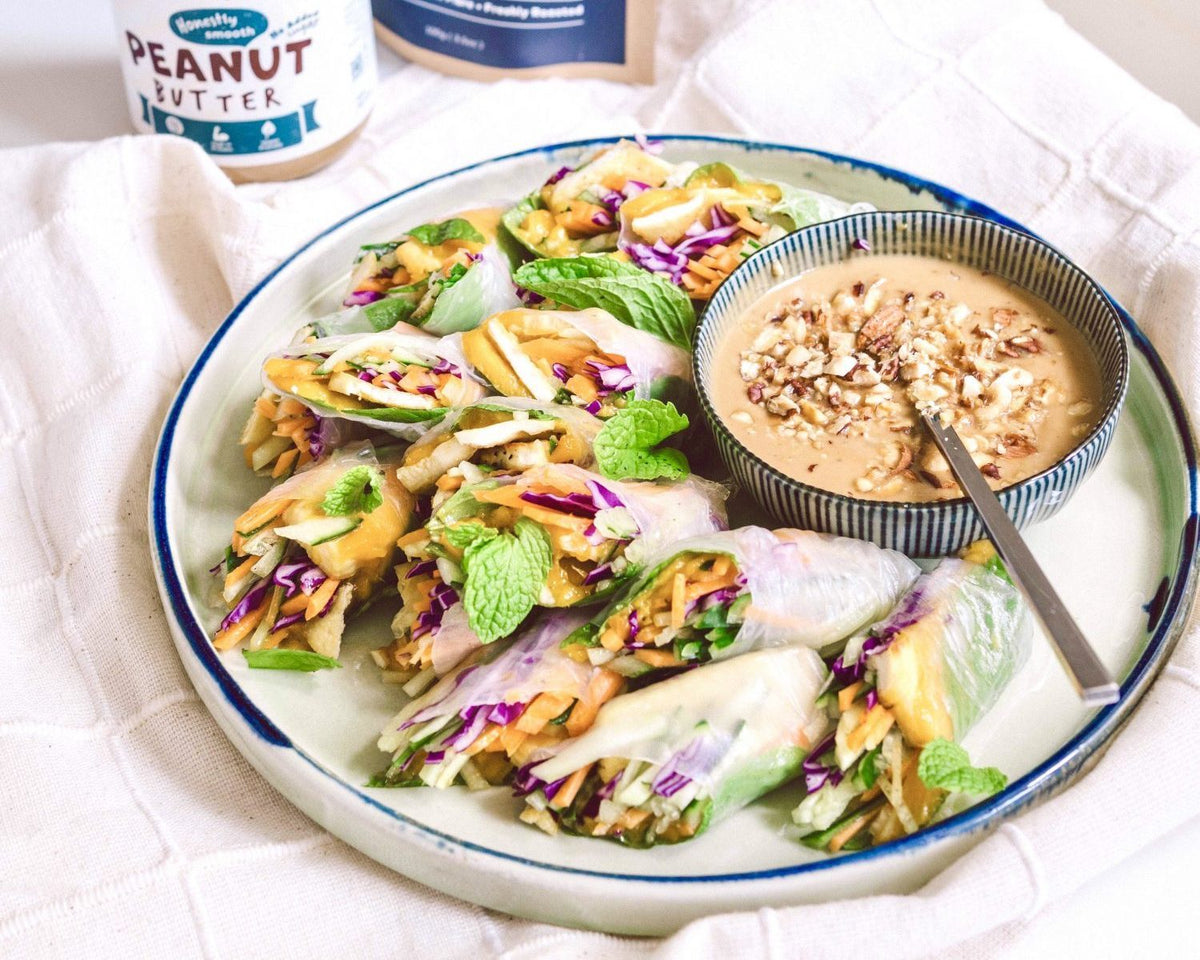 Mango Rice Paper Rolls with Peanut Butter Dipping Sauce – Amazin Graze Hong Kong