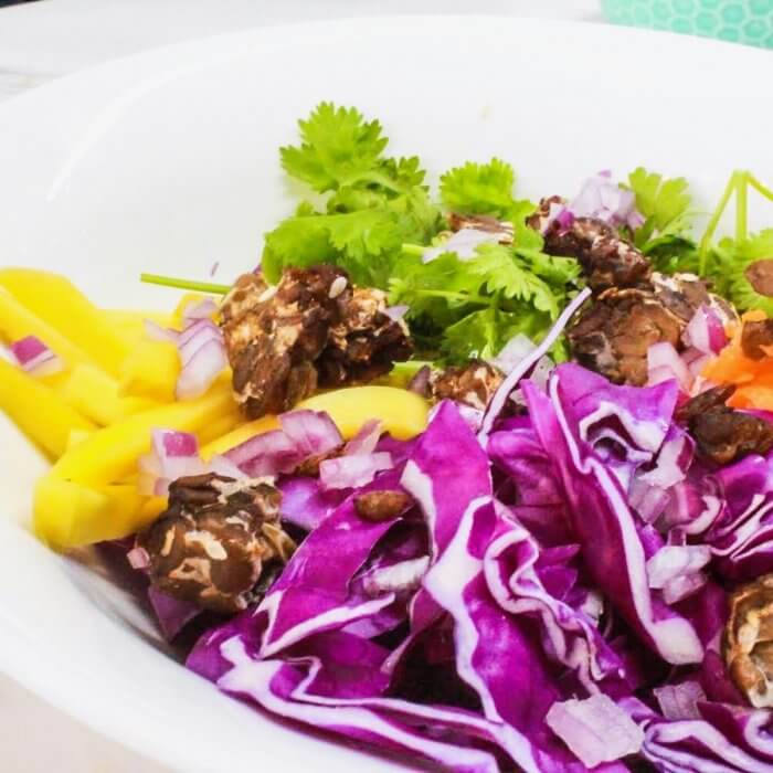 Rainbow Thai Salad with Ginger Sesame Dressing – Amazin Graze Hong Kong