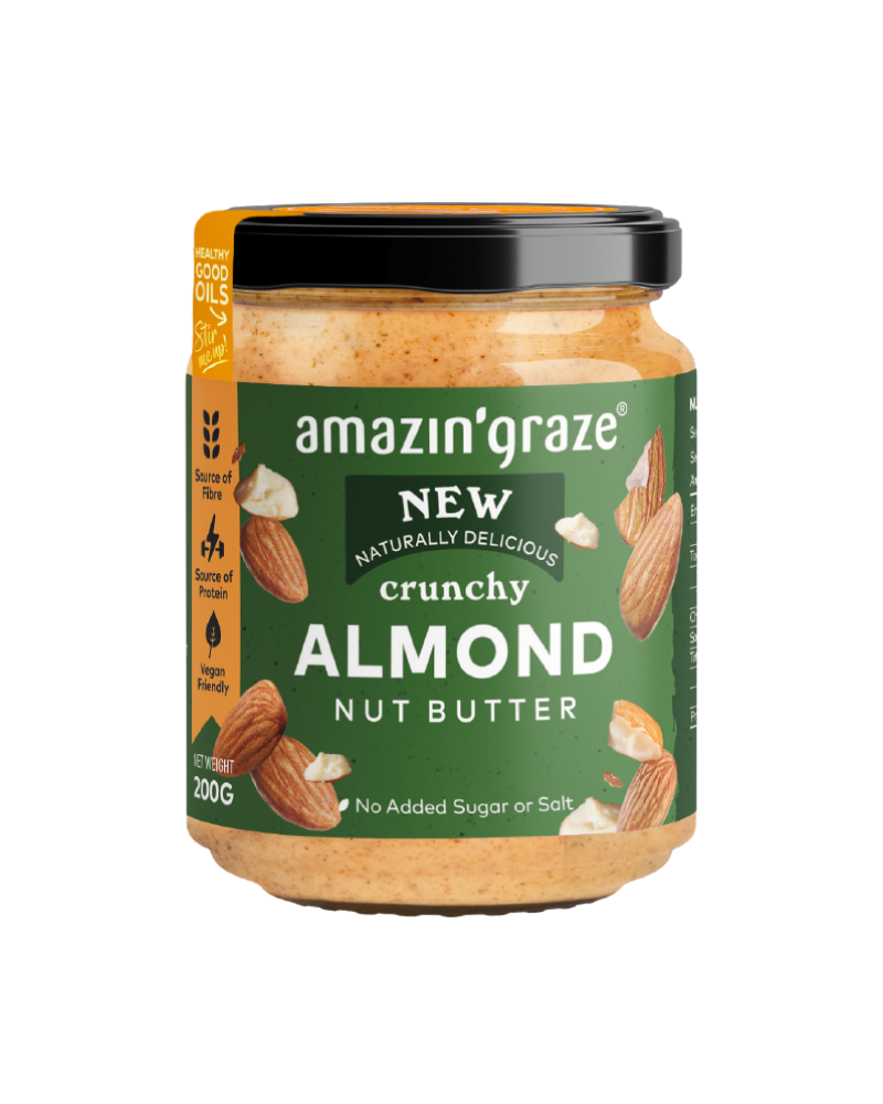 Crunchy Almond Butter [Salt & Sugar Free]