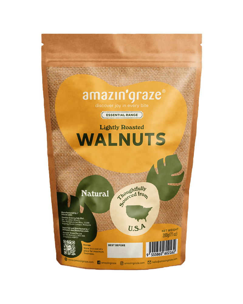 Amazin' Graze Lightly Roasted USA Walnuts 200g